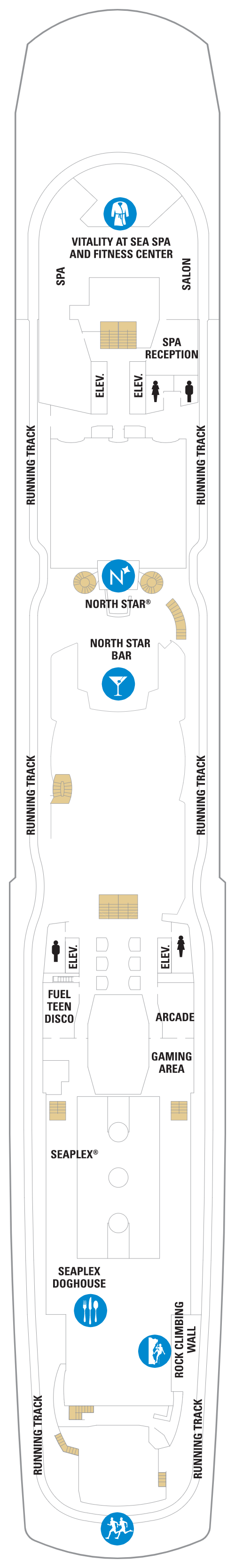 Deck plan for Deck 15