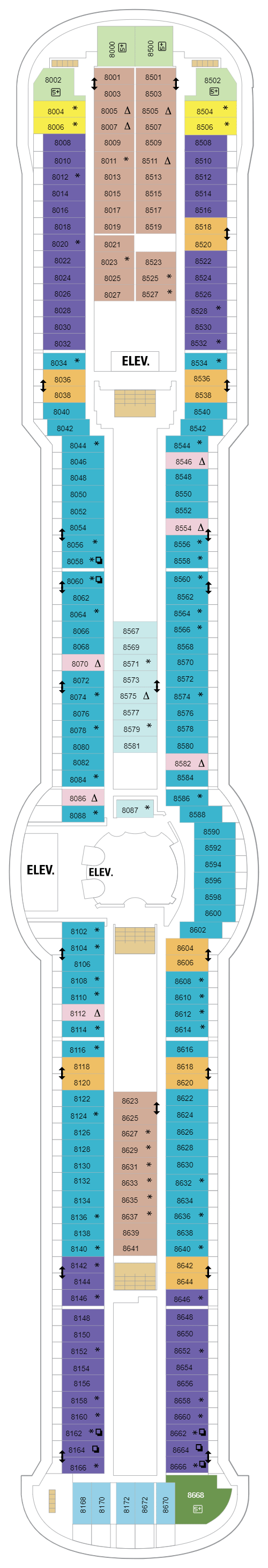 Deck plan for Deck 08