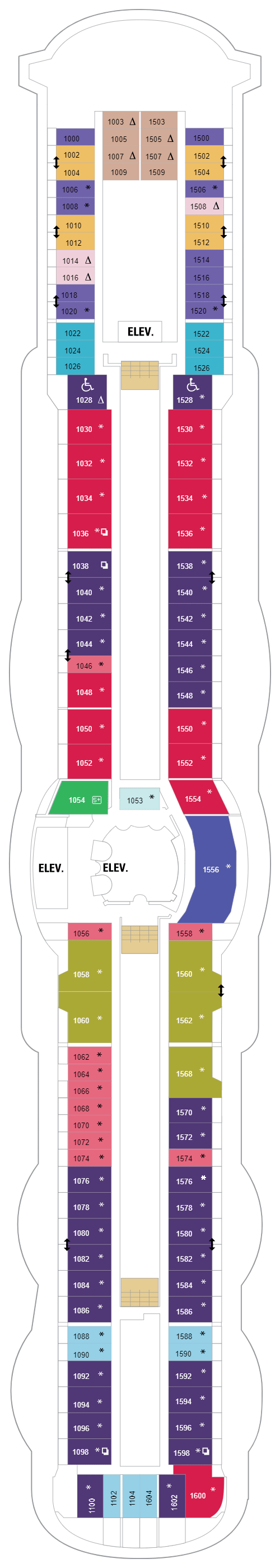 Deck plan for Deck 10