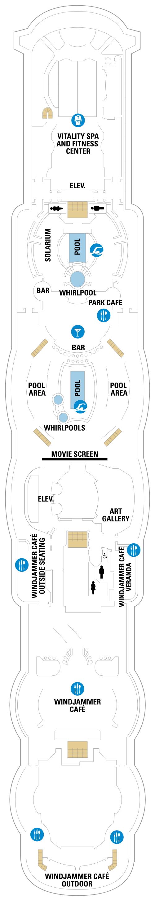 Deck plan for Deck 11