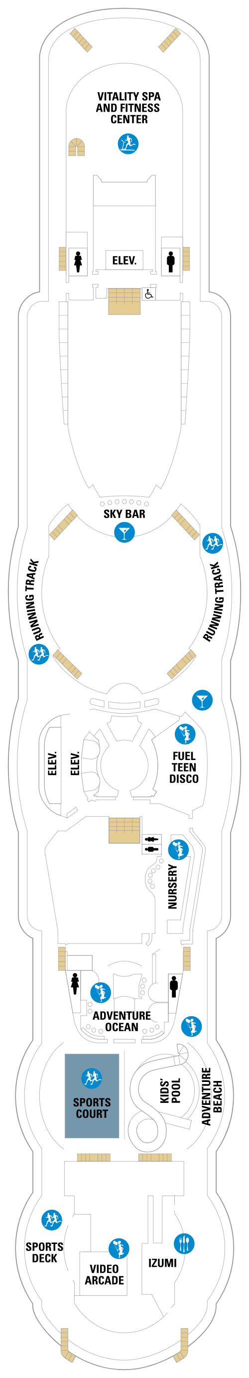 Deck plan for Deck 12