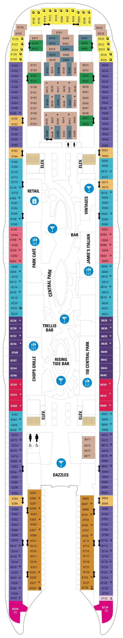 Deck plan for Deck 08