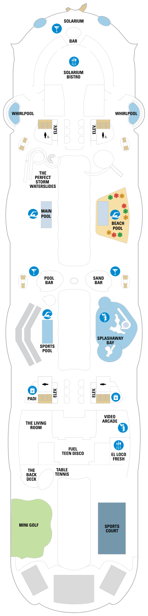 Deck plan for Deck 15
