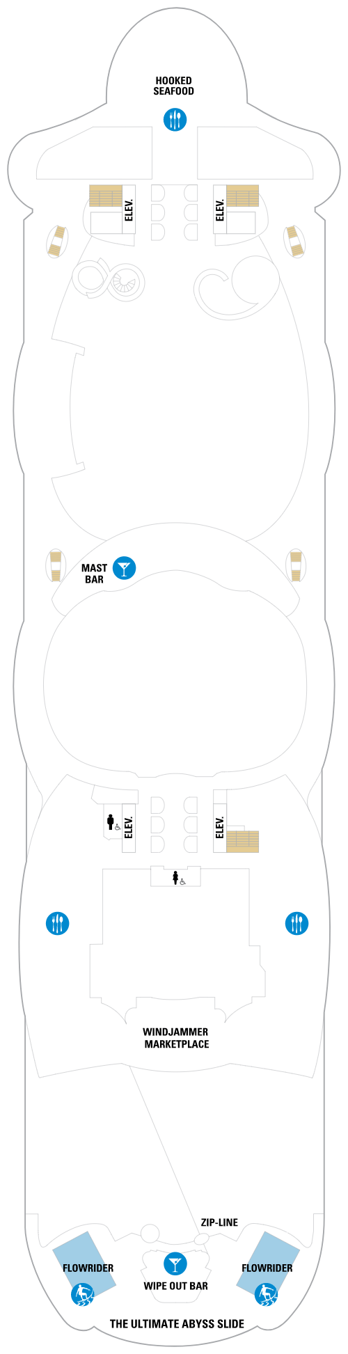 Deck plan for Deck 16