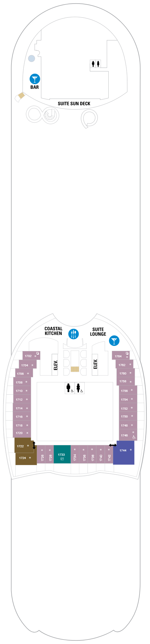 Deck plan for Deck 17