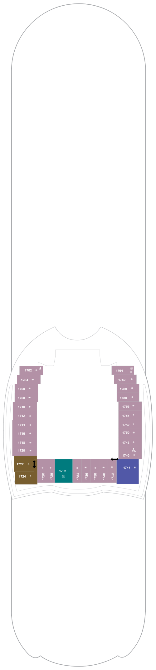 Deck plan for Deck 18