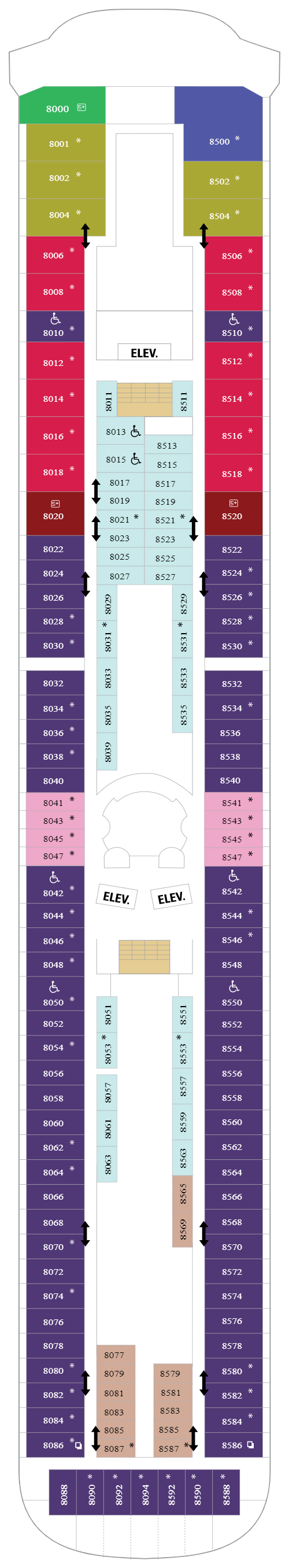 Deck plan for Deck 08