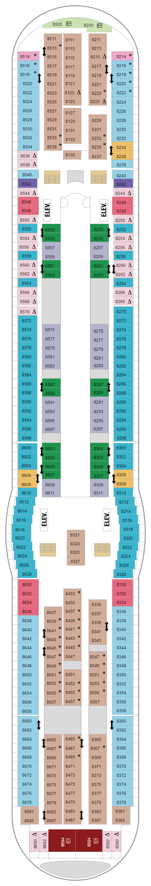 Deck plan for Deck 08