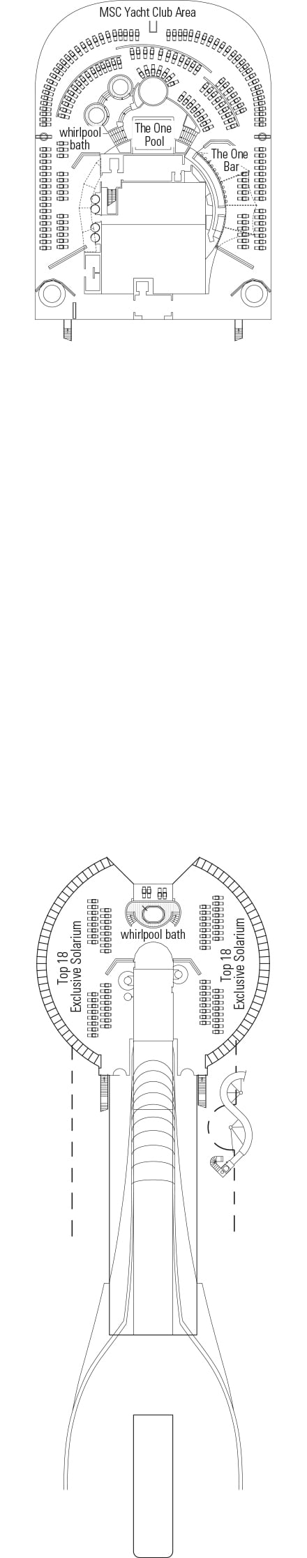 Deck plan for Deck 18 - Elios