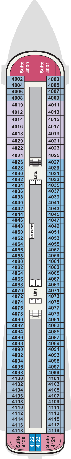 Deck plan for Deck 4