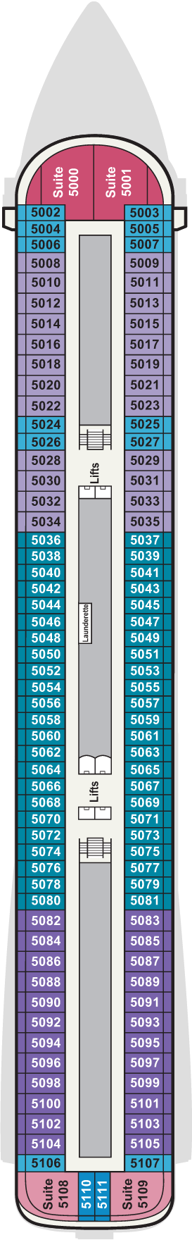 Deck plan for Deck 5
