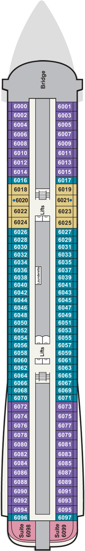 Deck plan for Deck 6