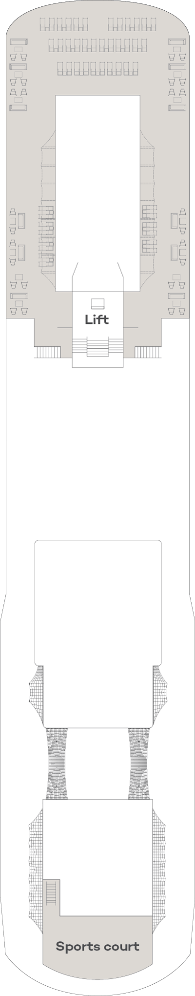 Deck plan for Observation Deck - Deck 14