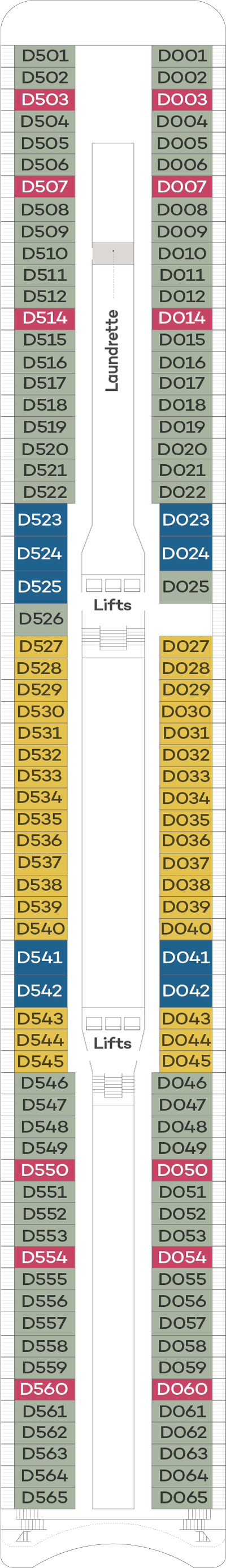 Deck plan for D Deck  - Deck 8