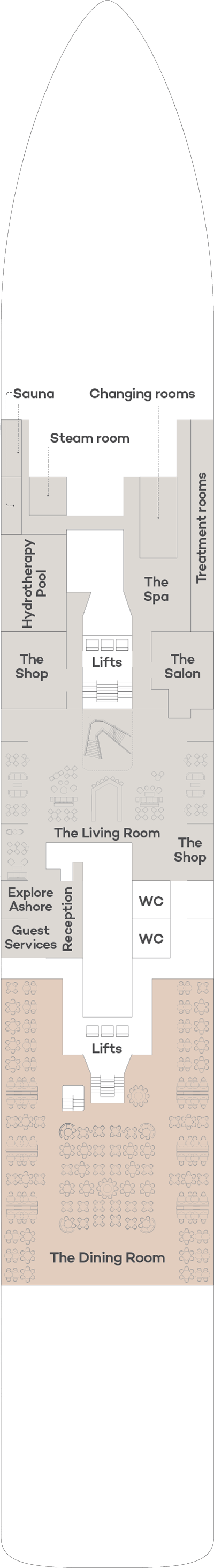 Deck plan for Main Deck - Deck 5