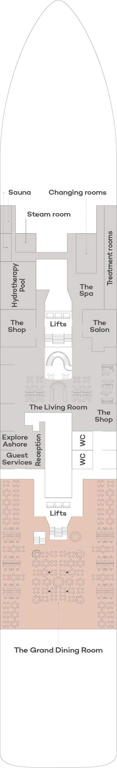 Deck plan for Main Deck - Deck 5