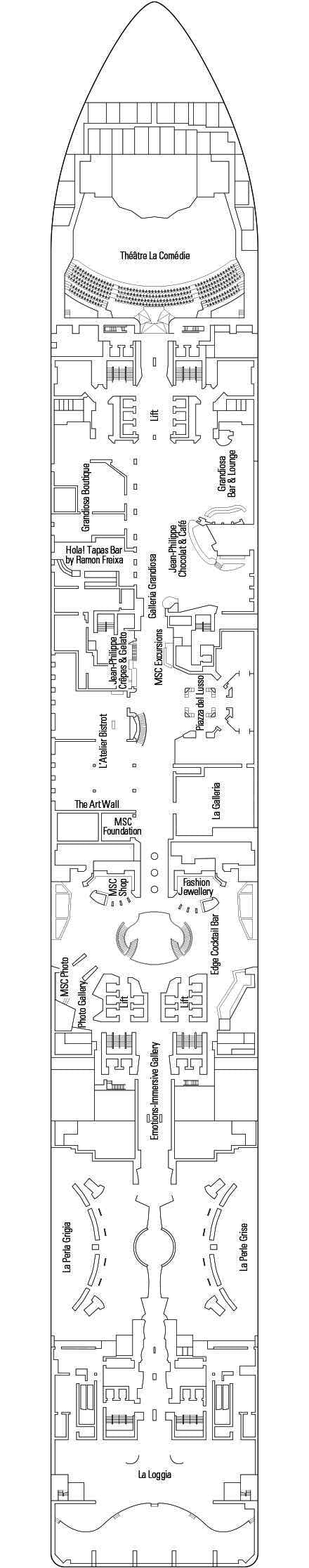 Deck plan for Deck 6