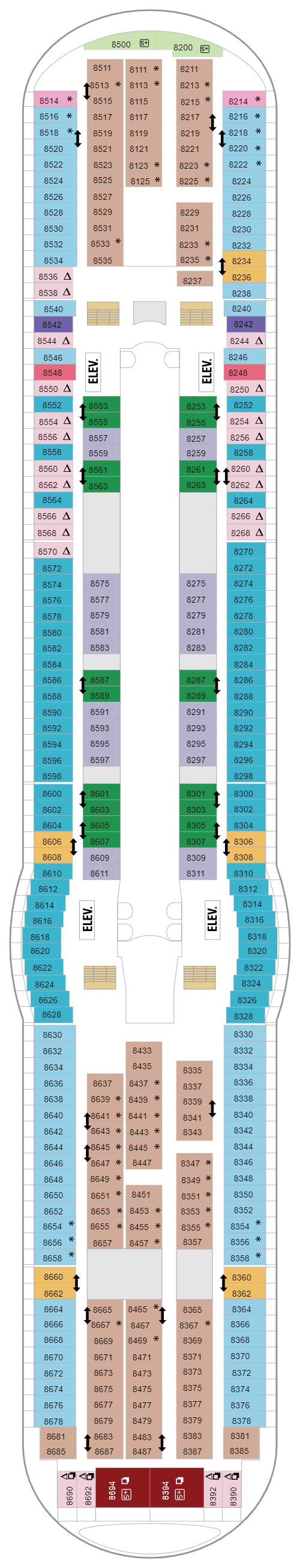 Deck plan for Deck 08