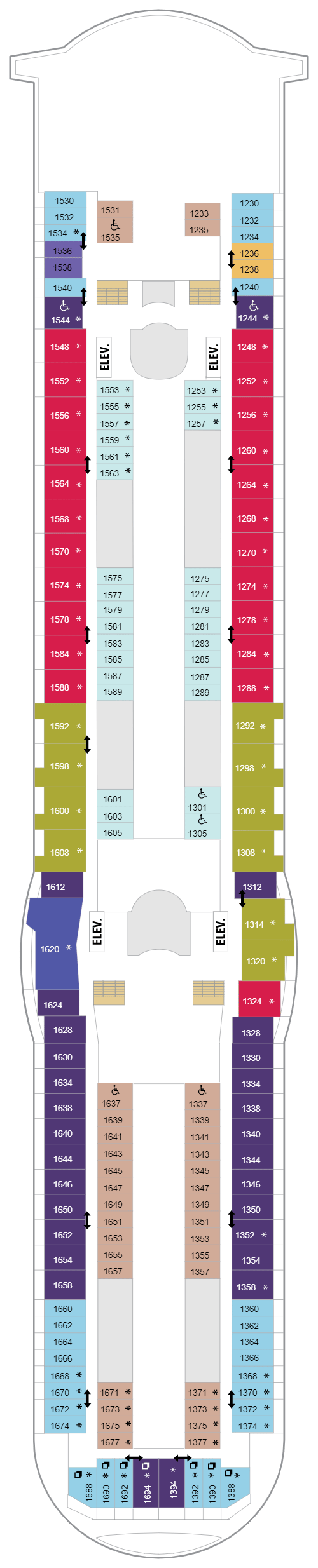 Deck plan for Deck 10