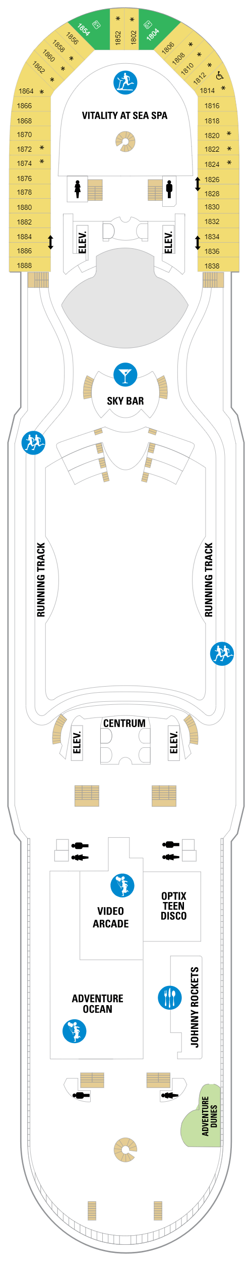 Deck plan for Deck 12
