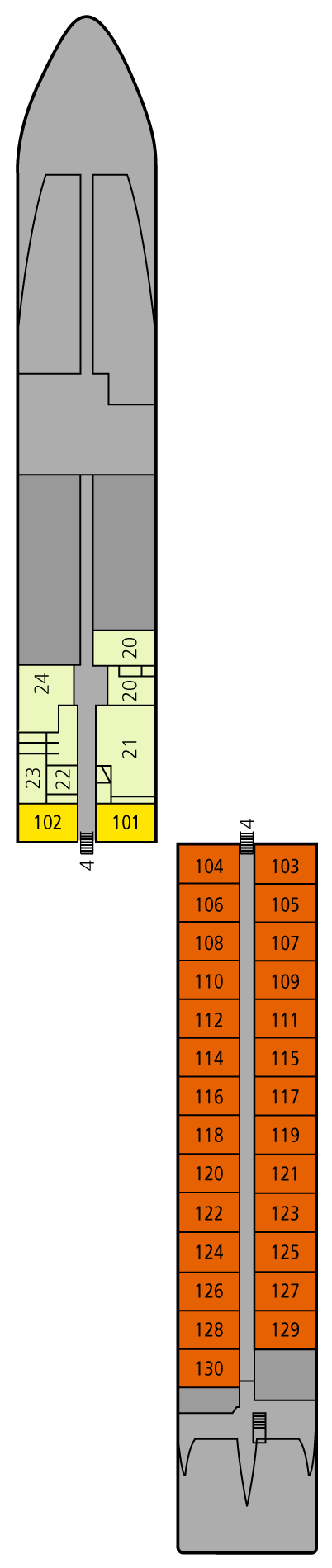Deck plan for Deck 1