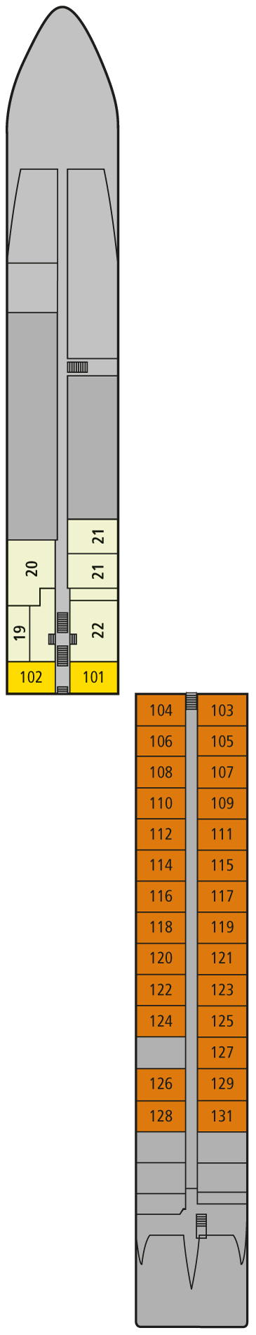 Deck plan for Deck 1