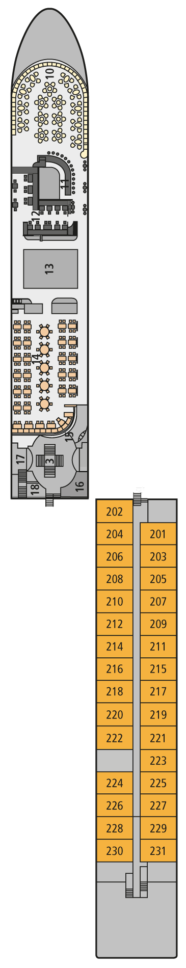 Deck plan for Deck 2