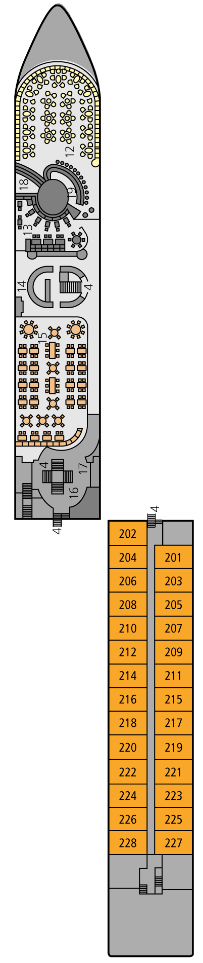 Deck plan for Deck 2