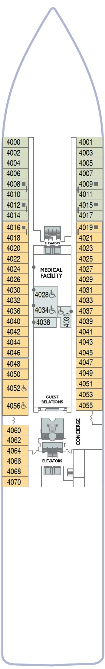 Deck plan for Deck 4