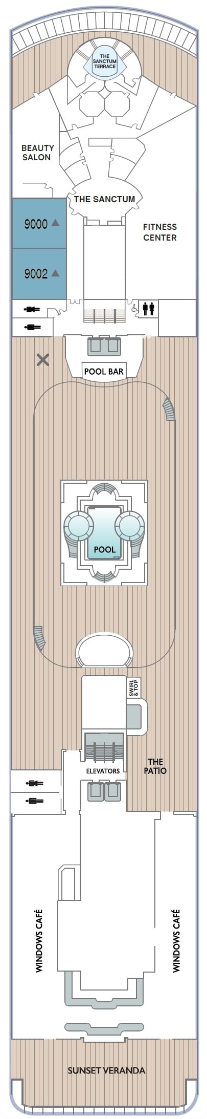 Deck plan for Deck 9