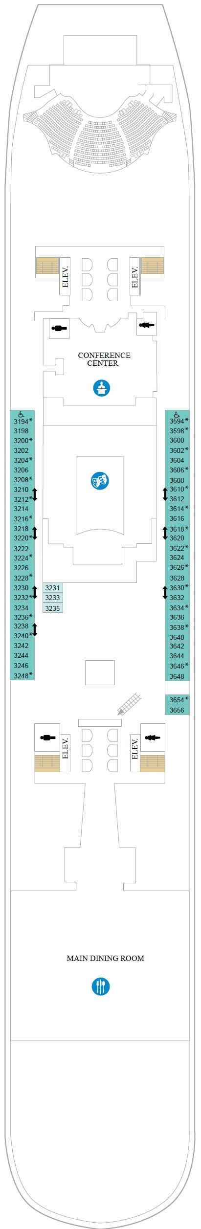 Deck plan for Deck 3