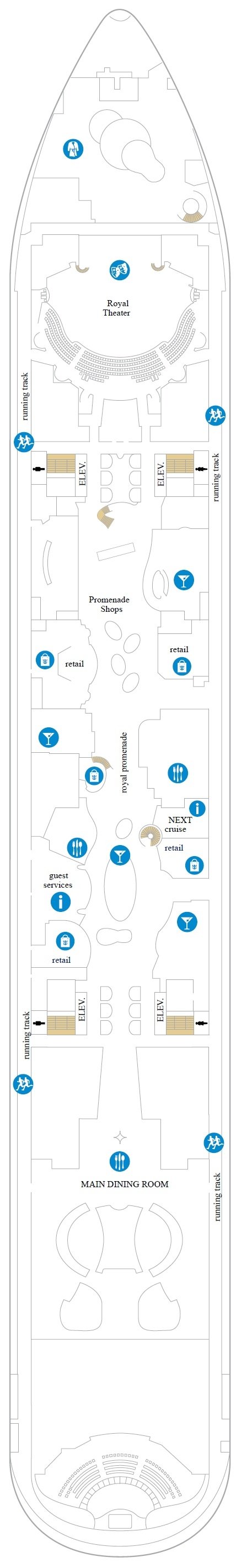 Deck plan for Deck 5