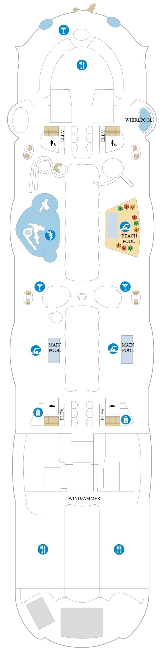 Deck plan for Deck 15