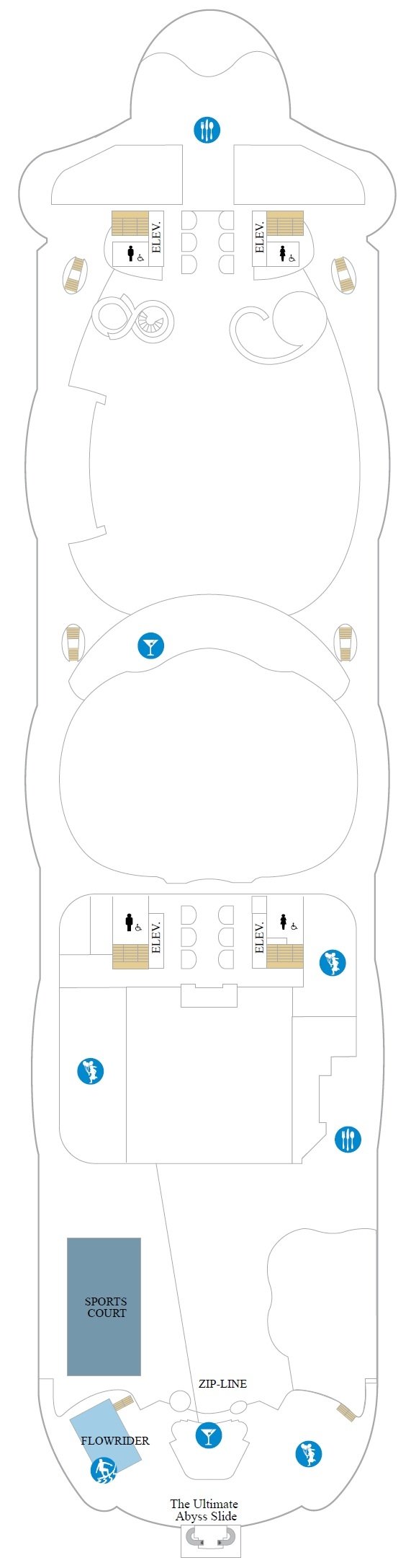 Deck plan for Deck 16