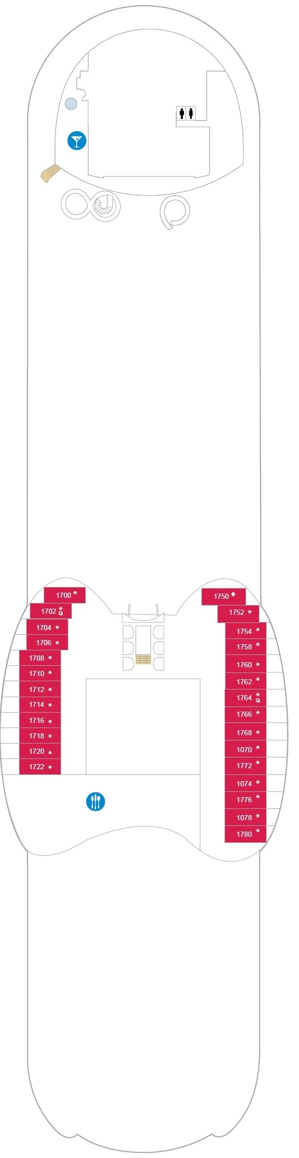 Deck plan for Deck 17