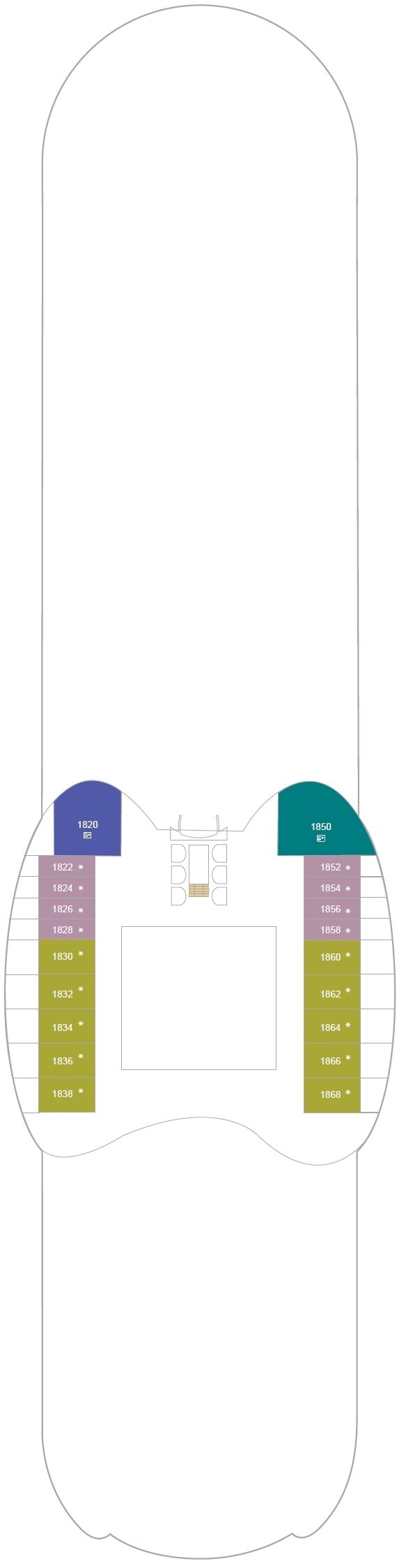 Deck plan for Deck 18
