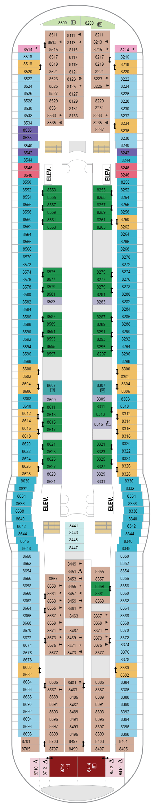 Deck plan for Deck 08