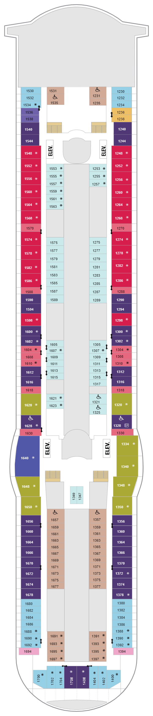 Deck plan for Deck 10