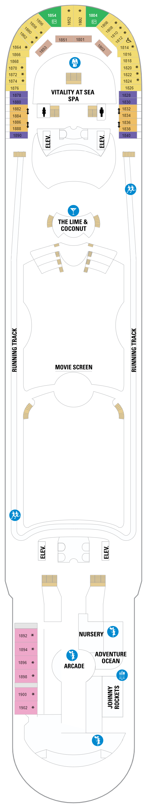 Deck plan for Deck 12