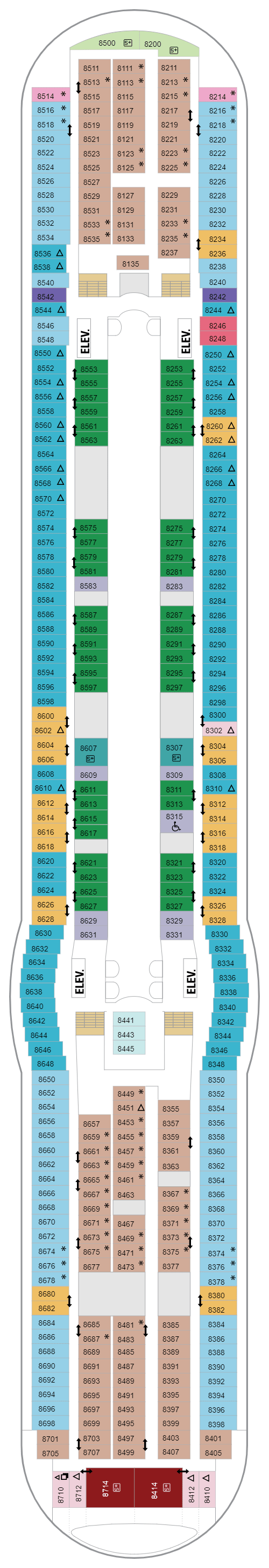Deck plan for Deck 08