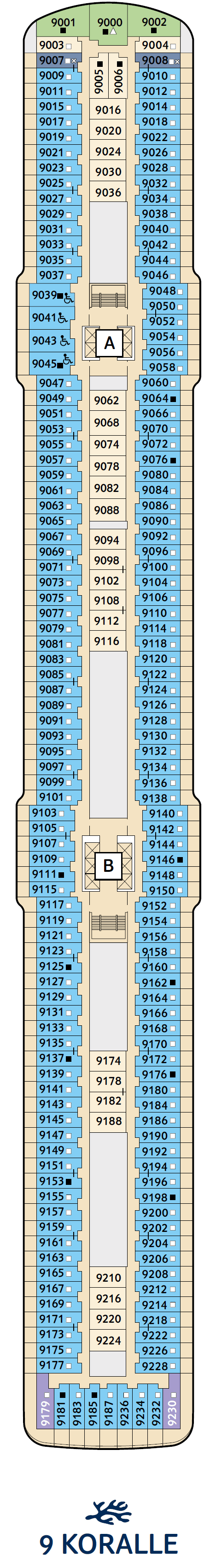 Deck plan for 9 Koralle
