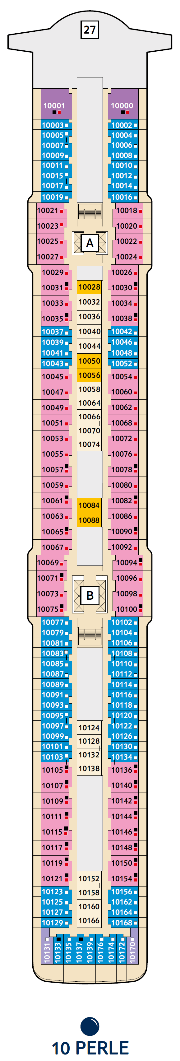 Deck plan for 10 Perle