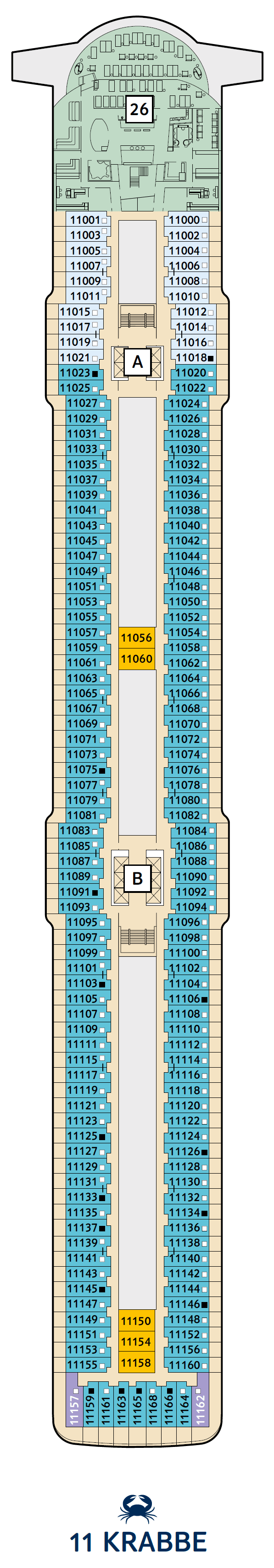 Deck plan for 11 Krabbe