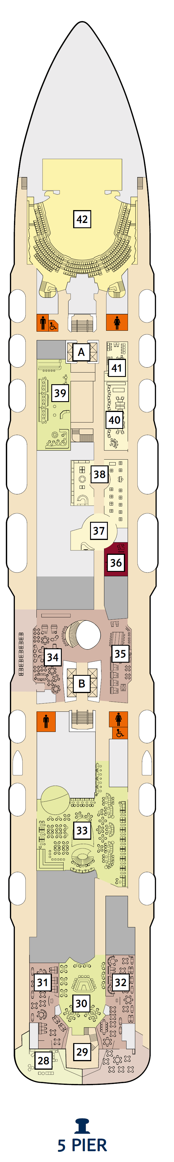 Deck plan for 5 Pier