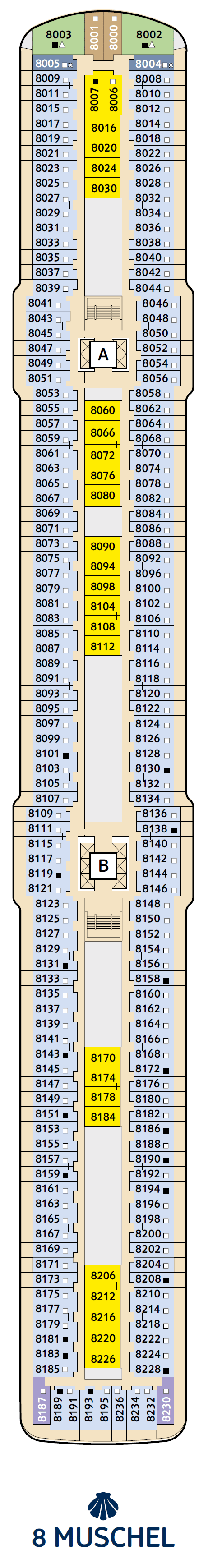 Deck plan for 8 Muschel