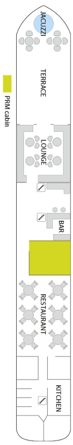 MS Jeanine deck plan — Upper Deck