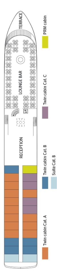 Deck plan for Middle Deck