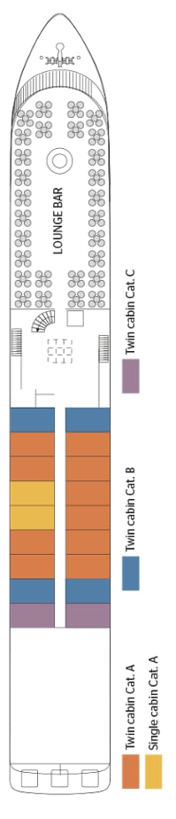 Deck plan for Middle Deck