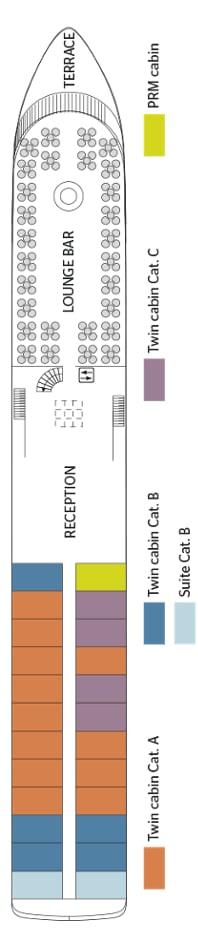 Deck plan for Middle Deck