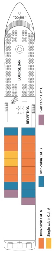 Deck plan for Middle Deck